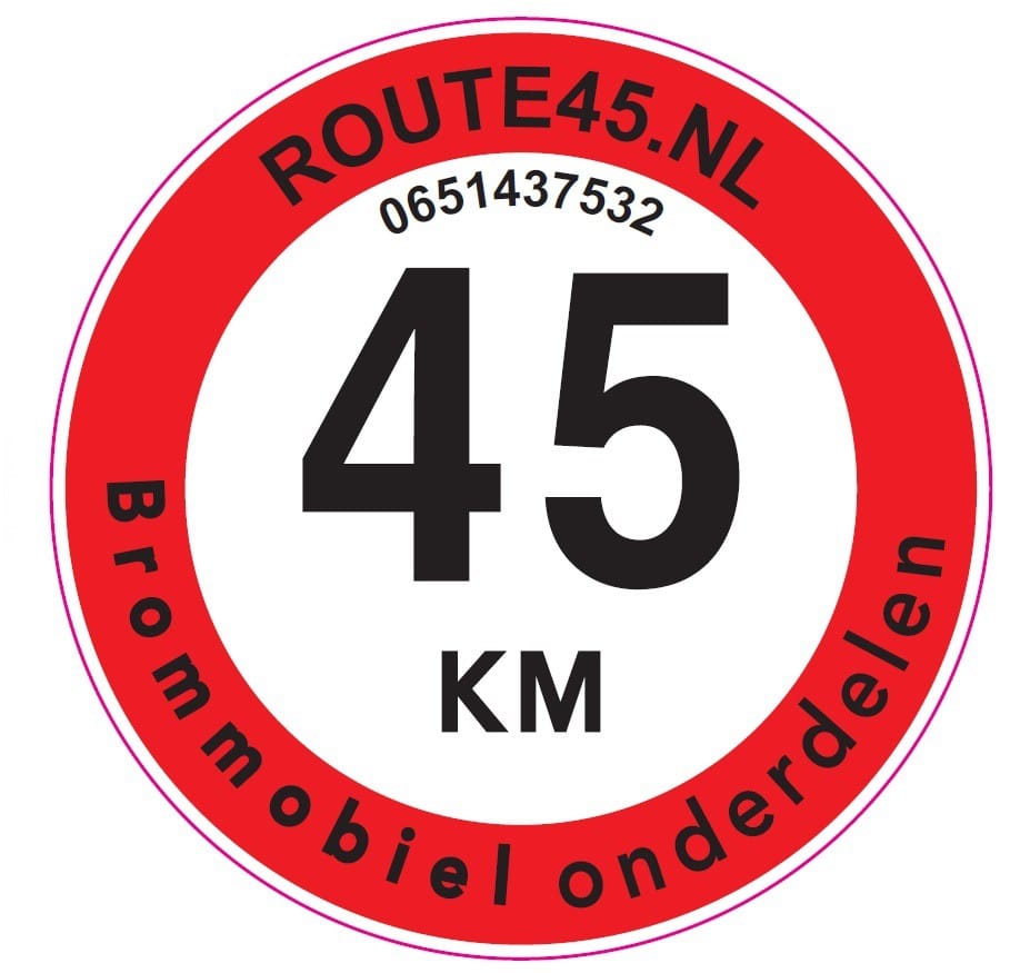 Gratis sticker 45km 10cm